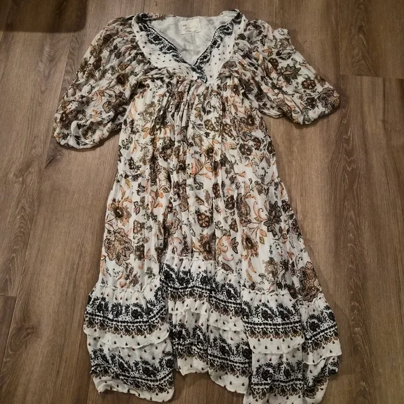 Anthropologie Maxi Dress 1X - Picture 6 of 10